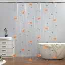 Goldfish Clear Shower Curtain, 78" W x 72" L Waterproof Lightweight Fish Shower Curtain Liner, PEVA Long Bath Fashion Shower Curtains with 12 Grommets Hooks for Bathtub Bath Bathroom