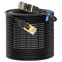 Cat 8 Ethernet Cable, 300FT High Speed Heavy Duty 26AWG Cat8 LAN Network Cable 40Gbps, 2000Mhz with Gold Plated RJ45 Connector, Outdoor & Indoor Internet Cable Compatible for Router Gaming Modem Xbox
