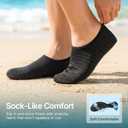 Water Shoes for Women Men Quick-Dry Aqua Socks Swim Beach Barefoot Yoga Exercise Wear Sport Accessories Pool Camping Must Haves Adult Youth Size (13-14 Women/12-13 Men, Black-w001)