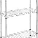 Shelving Inc. 8" d x 24" w Chrome Wire Shelving with 3 Tier Shelves, Weight Capacity 800lbs Per Shelf