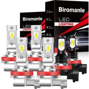 Compatible with 2015 2016 2017 2018 Nissan Murano bulbs, H9 High Beam H11 Low Beam+H11/H8 Fog Light Bulb Combo, 6000k white light,Turn signal bulbs(Pack of 6)