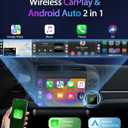 2026 Upgraded Wireless CarPlay Adapter for iPhone & Android Auto, Converts Wired to Wireless Car Play, 3-Second Auto Connect & Stable Zinc Alloy Material, Mini Plug & Play, with USB-A & Type-C