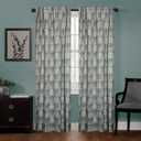 Zenna Home Smart Curtains 100% Blackout Window Curtain, Damask Ultimate Light Blocker (1 Panel), 40 Inches x 84 Inches, Charcoal