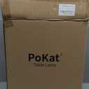 PoKat 20.25'' Table Lamps Set of 2, Bedside Lamp for nightstand, Small Farmhouse Lamps for Bedroom, Black Bedroom Lamps for Living Room, Nursery, Black, Suitable for Small Place (Black with Gold)