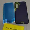 Qinmay Phone Case for Samsung Galaxy A15 5G Case with HD Screen Protector, Heavy Duty Shockproof & Dropproof 3-Layer Cover Phone Case for Galaxy A15,Bluegreen