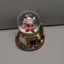 Santa Claus Fireplace Musical Snow Globe,Automatic Snowfall & Fireplace Flame Music Box,Christmas Home Decoration,Ideal Gifts for Family, Girlfriend, Friends,Plays 8 Classic Christmas Tunes