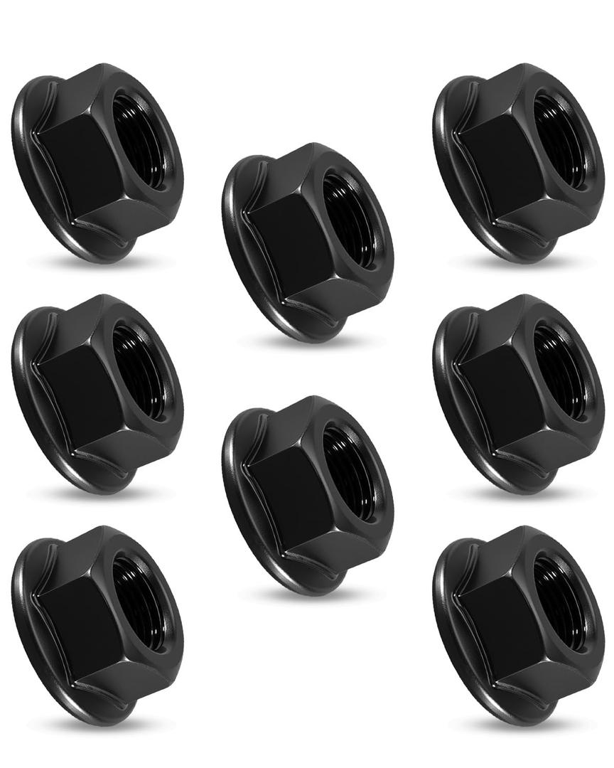 8Pcs 5/8"-18 Flange Trailer Lug Nuts for 7K 8K 10K 12K Axles