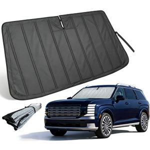 Thickened Windshield Sun Shade for Hyundai Palisade 2020-2026 | Accordion Front Window Sunshade Aluminum Reflective UV Protection Shield, Foldable Sun Visor with Storage Bag Car accessories