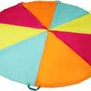 SPINFOX Multicolored Parachute - 6FT, 10FT, 20FT with Handles for Kids Indoor Outdoor Play