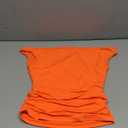 ForeFair Womens Off The Shoulder Tops Going Out Crop Top Slim Fitted Shirts Double Lined Summer Outfits Y2K Cute Tops (Small, Orange)