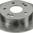 TRQ Rear Brake Pad and Rotor Set Semi Metallic Solid Rotors Compatible with 1997-2001 Honda Prelude