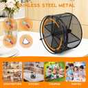 2 Pack 360 Rotating Metal Silverware Organizer Holder | 4 Compartment Utensil Caddy, Flatware Storage Basket Effortless Access Fork Spoon for Party Buffet Picnic Camping Outdoor