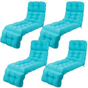 Indoor/Outdoor Chaise Lounge Tufted Bench Cushions, 72"x22" Outdoor Bench Cushion for Wicker Loveseat Porch Swing Patio Chair Furniture Replacement(Mint Green,4 Pcs) 