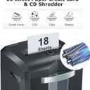 Bonsaii Paper Shredder, 18-Sheet 60-Minutes Shredder for Office Heavy Duty Cross-Cut Shredder with 6 Gallon Pullout Basket 4 Casters(C149-C)