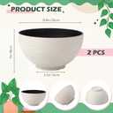2 Pcs 13.8 Inch Lotus Bowl Planter Large Water Lily Pots Succulent Hydroponic Bowl Pot Flower Planting Pot for Outdoor Indoor Plant Mini Fish Pond No Drainage Hole(Quartz White)