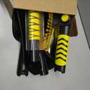 Ortiny 7 in 1 Snow Shovel & Snow Brush Kit with Ice Scrapers for Car Windshield,62.2” Extendable & Bendable Thicken Aluminum Tube for Easy Roof Cleaning,180° Pivoting Brush Head & EVA Grip,Yellow