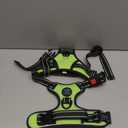 PHOEPET Reflective Dog Harness Large Breed Adjustable No Pull Vest with Handle 2 Metal Rings 3 Buckles [Easy to Put on & Take Off](L, Green)