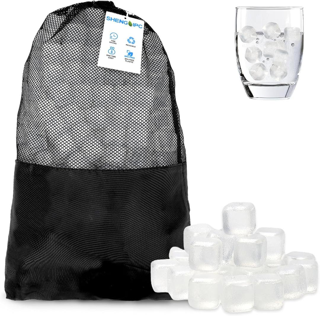 360 Pack Reusable Ice Cubes Without Diluting for Ice Bath Cubed Ice Reusable BPA Free for Bars Party Camping Fishing Refreezable Instant Cooler Packs for Injuries