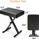Keyboard Bench Adjustable Piano Stool - Extra Comfortable Piano Bench with High Rebound Sponge Cushion,No Deformation,Superior Support,X-Style Portable Foldable Piano Chair, 4 Height Adjustment