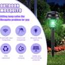 Qualirey 12 Pcs Solar Mosquito Zapper Outdoor Waterproof Solar Powered Bug Zapper Outdoor Mosquito Killer Lamp Trap Repellent Light for Garden Yard Insect (Purple and Colorful Light,Black)