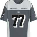 Verdusa Mens Oversized T Shirt Graphic Tees Y2k Jersey Baggy Shirts Tshirts Summer Tops (L)