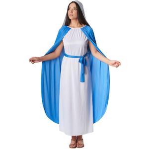 Morph Costumes Virgin Mary Costume For Women Blue Biblical Christmas Nativity Outfit For Adults Holiday Celebrations (Medium)