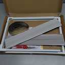 Window Air Conditioner Side Panels with Frame,Adjustable Extra Wide Air Conditioner Side Panels Fits Most 5,000-14,000 BTU Window AC Units,Window AC Side Panel Curtain Kit,2 Pack