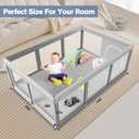 Large Baby Playpen for Babies and Toddlers, Playpen 7450, Large Baby Play Yards Indoor & Outdoor, Sturdy Safety Baby Play Pen with Soft Breathable Mesh, Toddlers Activity Center with Anti-Slip Base