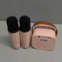 Karaoke Machine for Kids Adults, Bluetooth Mini Speaker with 2 Wireless Microphones, Birthday Valentine's Gifts Toys for Girls Ages 3, 4, 5, 6, 7, 8, 9, 10, 12+ Years Old Toddler Family (P-Ink)