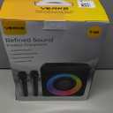 Karaoke Machine with 2 Wireless Rechargeable Microphones: Portable Bluetooth Speaker for Adults & Kids - PA System with Lights Supports TWS/TF Card/USB/AUX for Home Party