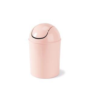 Umbra 1.25 Gallon Mini Waste Can with Removable Swing-Top Lid - Small Garbage Bin for Kitchen, Bathroom, Bedroom, Office - Compact Trash Can Fit Under Tables & Counters - Pink