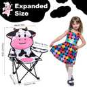KABOER Kids Outdoor Folding Camping Chair with Cup Holder Carrying Bag, 14in x 14in x 30in
