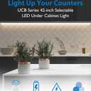42 LED Direct Wire Under Cabinet Light - Undercounter LED Lights for Kitchen - Selectable CCT 2700K-5000K, 1224-1296 Lumens, 18W - UCB Series Hardwired Under Cabinet Lighting by NICOR Lighting