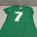 Funny Six Seven 6 7 Viral Meme - 7 Varsity Style Ladies' Crewneck T-Shirt, Size XS