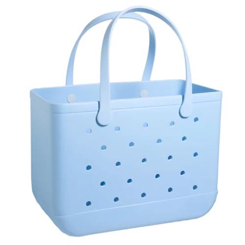 XL Tote Beach Bag, 19"x9"x13", Waterproof & Sandproof, Shoulder Handbag Casual Tote Bag for Pool, Groceries, Work, Sports
