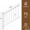 Deck Railing Kit for Deck, Porch, Patio & Balcony(White-Stair, 4FT)