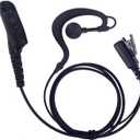 Earpiece for Motorola XPR7550 XPR7580 XPR6350 XPR6550 XPR7350 APX4000 APX6000 APX7000 APX8000 Walkie Talkie 2 Way Radio with G Shape Ear-Hook Headset and Ptt Mic