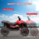 GarveeLife 12V Kids Ride On ATV, 4 Wheeler Electric Vehicle for Kids 3-8 Toddler Battery Powered Toy Car for Boys Girls with Remote Control, LED Lights, Soft Start, Treaded Tires, Music, Red