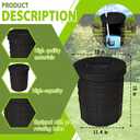 13 x 11.4 x 15 Inch Perforated Sump Basin with Lid Sump Pump Basin Bucket with Drilled Holes for Crawl Spaces,Yards,Patios and Driveways(Black)