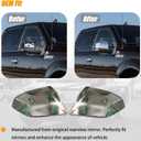 AUCERAMIC Chrome Mirror Covers Fit for 2015-2020 Ford F-150 Pickup 2-Door 4-Door Side View Mirror Caps