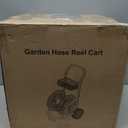 GOFORWILD Heavy Duty Steel Garden Hose Reel Cart with Wheels - Holds 200ft of 5/8 Hose, Storage Basket & Anti-Tip Design - Mobile Water Reel for Lawn, Yard, Garden