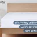 Royale Linens 100% Organic Cotton Fitted Sheet - Percale Weave - Super Soft Deep Pocket Bottom Sheets - White Elastic Sheet Queen Size - Queen Fitted Sheets Only - (60"x80"+15", White)