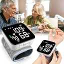 Wrist Blood Pressure Monitor, 2026 Upgrade Digital Wrist Blood Pressure Monitor with 90X2 Readings Memory, Pulse Rate Monitoring, Large LCD Screen, Automatic Wrist Pressure Monitor for Home Use