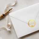 2 x 500Pcs Christmas Labels Stickers Gold Round Christmas Stickers 8 Design Self Adhesive Presents Cards Tag 1 inch Merry Christmas Envelope Seal Stickers Roll for Xmas Party Favor Supplies (Style 2)