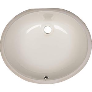 MSI 17.0 (L) x 14.125 (W) x 7.75 (H) Oval Porcelain Ceramic Undermount Bathroom Vanity Vessel Sink, Bisque