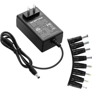 Kado Power Adapter 12V-2A 1.5A 1.25A 1A AC/DC Power Cord 5.5x2.1mm with 8 Tips Made for Sceptre Monitor, Echo Smart Speaker & Display, Webcam, Router, Mini PC, Projector, CCTV, Bluetooth Speaker Kado Power Adapter 12V-2A 1.5A 1.25A 1A AC/DC Power Cord 5.5x2.1mm with 8 Tips Made for Sceptre Monitor, Echo Smart Speaker & Display, Webcam, Router, Mini PC, Projector, CCTV, Bluetooth Speaker