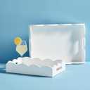 Mud Pie Nested Lacquer Trays; Large: 18" X 13" Small: 15" X 10"
