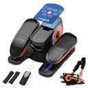 Under Desk Elliptical Machine Pedal Exerciser Elliptical Trainer, LCD Monitor Elliptical Stepper with Remote Control Elliptical Fitness