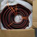 Rugged Rhino Heavy Duty Flexible Light Weight Garden Hose, 50ft x 5/8in, 4 Layer Leakproof Outdoor Gardening Tools, Watering Supplies, Powerful Water Pressure for Lawn, Flowers, Black Orange