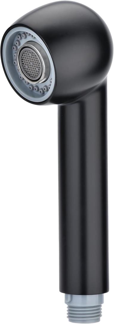 Kitchen Faucet Sprayer Head Replacement: Pull-Out Spray Head Replacement Part for Kitchen Bathroom Pull-Down Sink Faucet G1/2 Straight Connection, Black